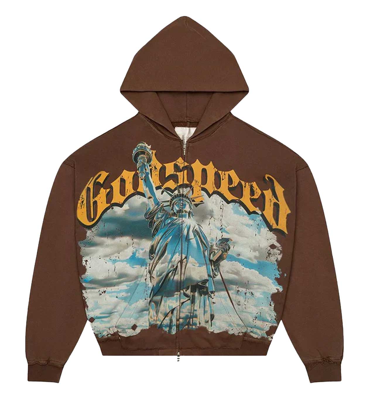 Godspeed Chrome Liberty Zip Up Hoodie Mocha