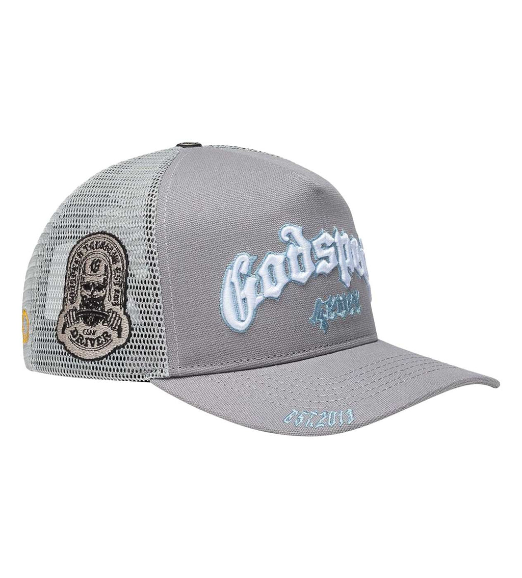 Godspeed Forever Trucker Hat Cool Grey
