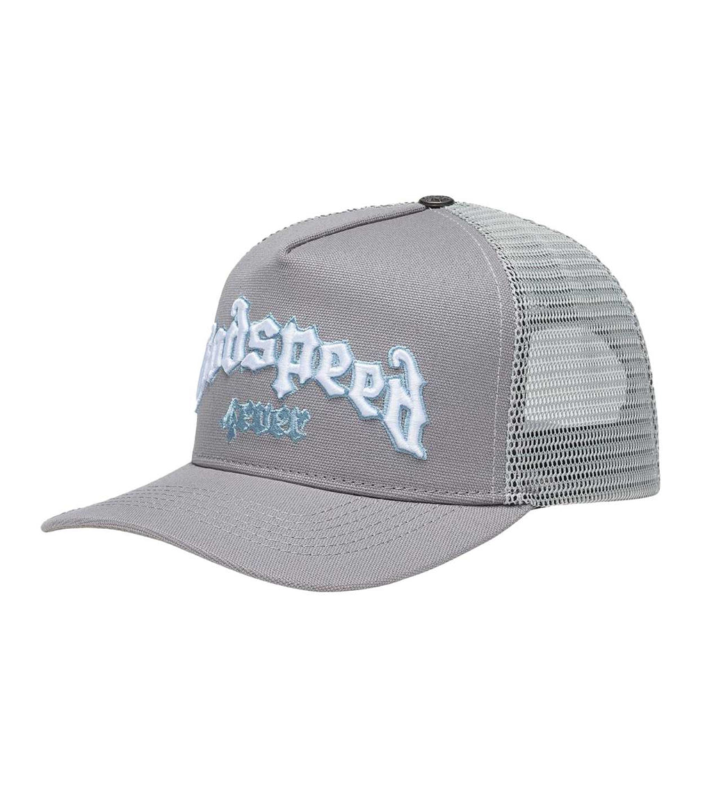 Godspeed Forever Trucker Hat Cool Grey