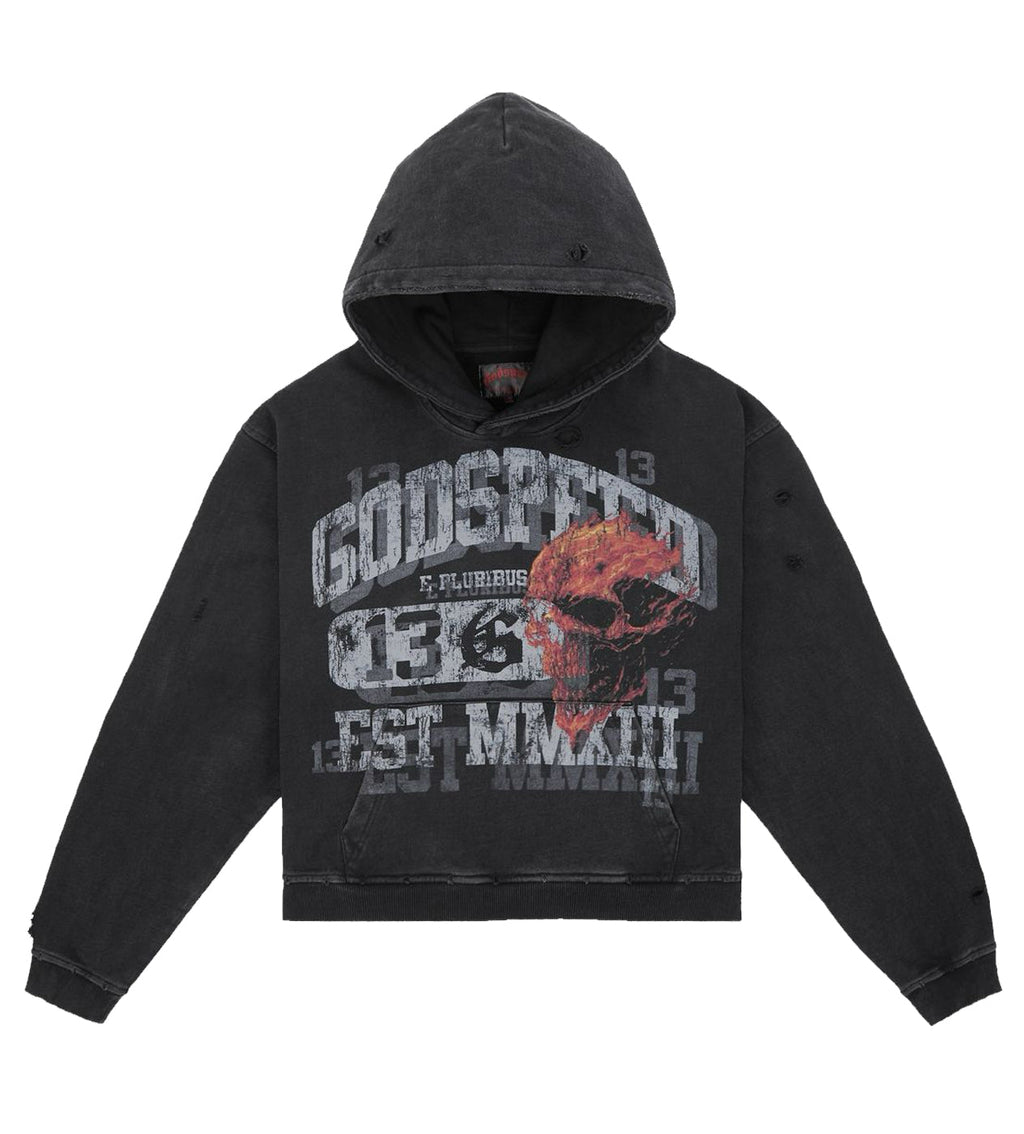 Godspeed Seeing Double Hoodie Washed Black