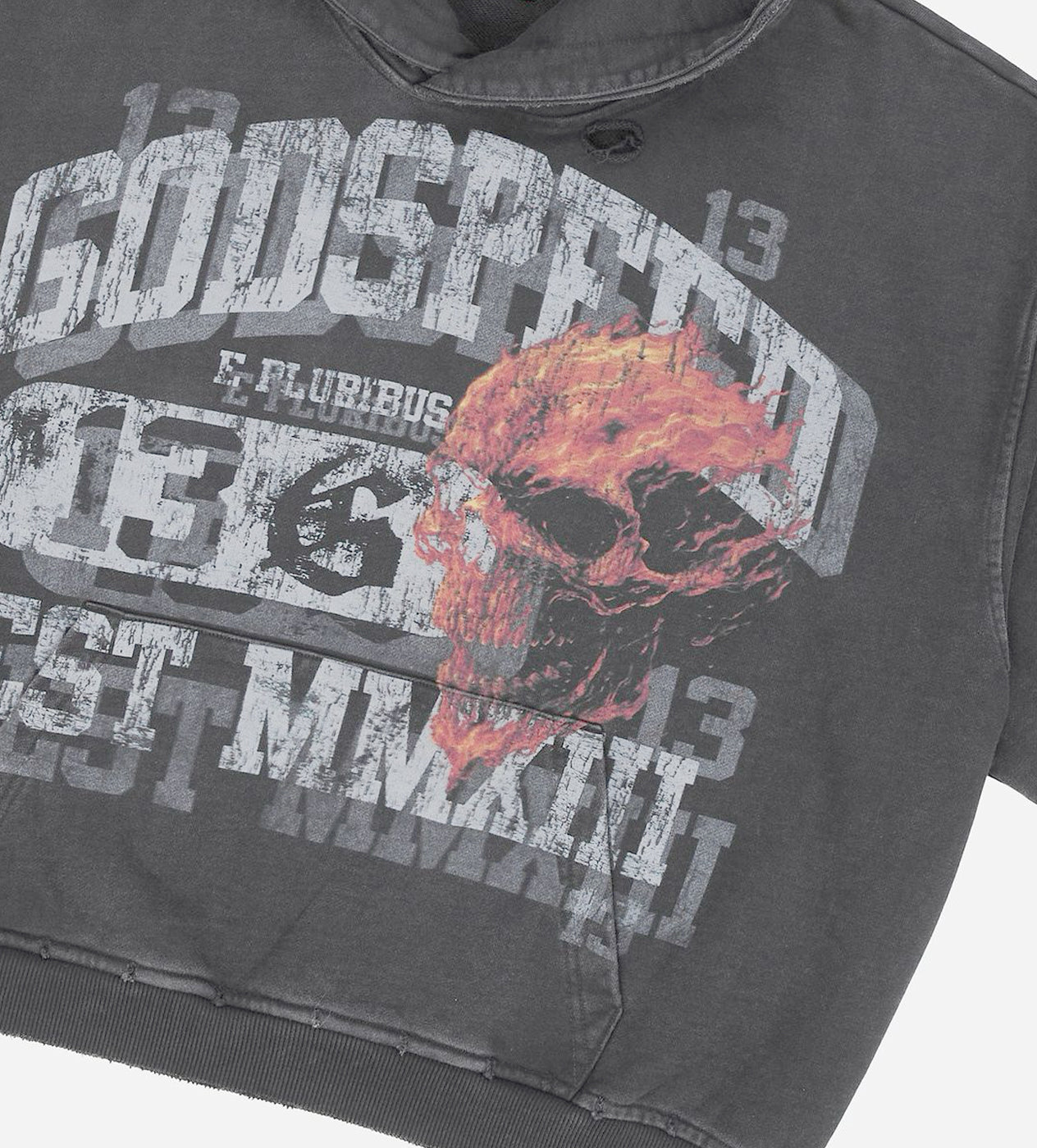 Godspeed Seeing Double Hoodie Washed Grey