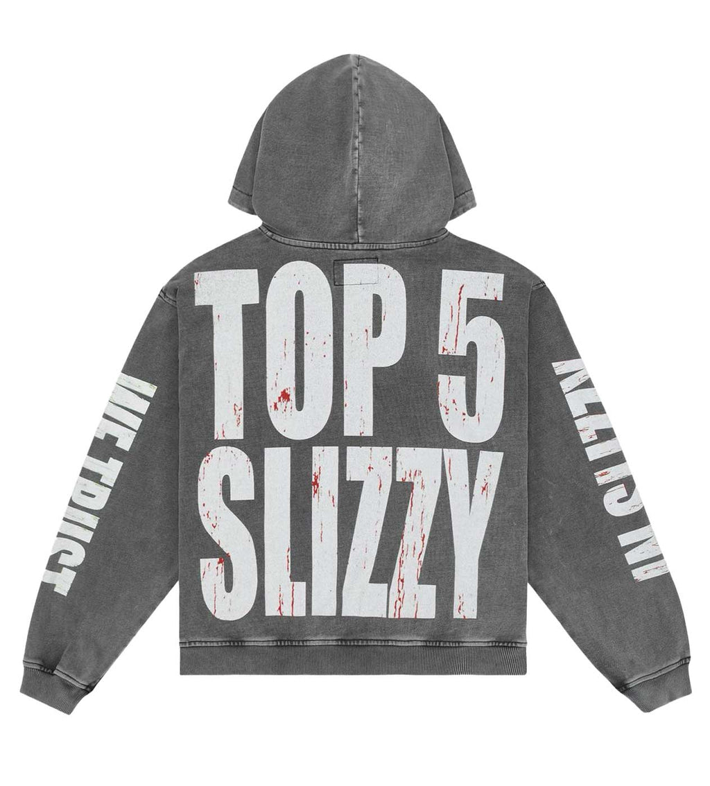 Godspeed Top 5 Slizzy VVS Hoodie Grey Wash