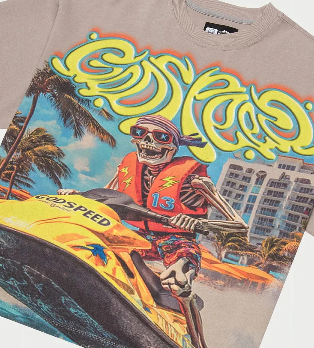 Godspeed Wave Runner Tee Washed Stone