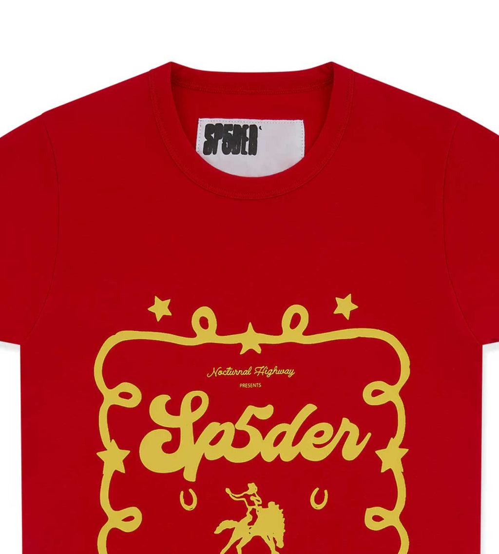 Sp5der Rodeo Poster LW Tee Red – VOID STANDARD