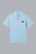 95% ORGANIC COTTON/ 5% ELASTANE PIQUÉ POLO SHIRT POWDER BLUE