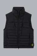 SEAMLESS TUNNEL NYLON DOWN-TC VEST BLACK