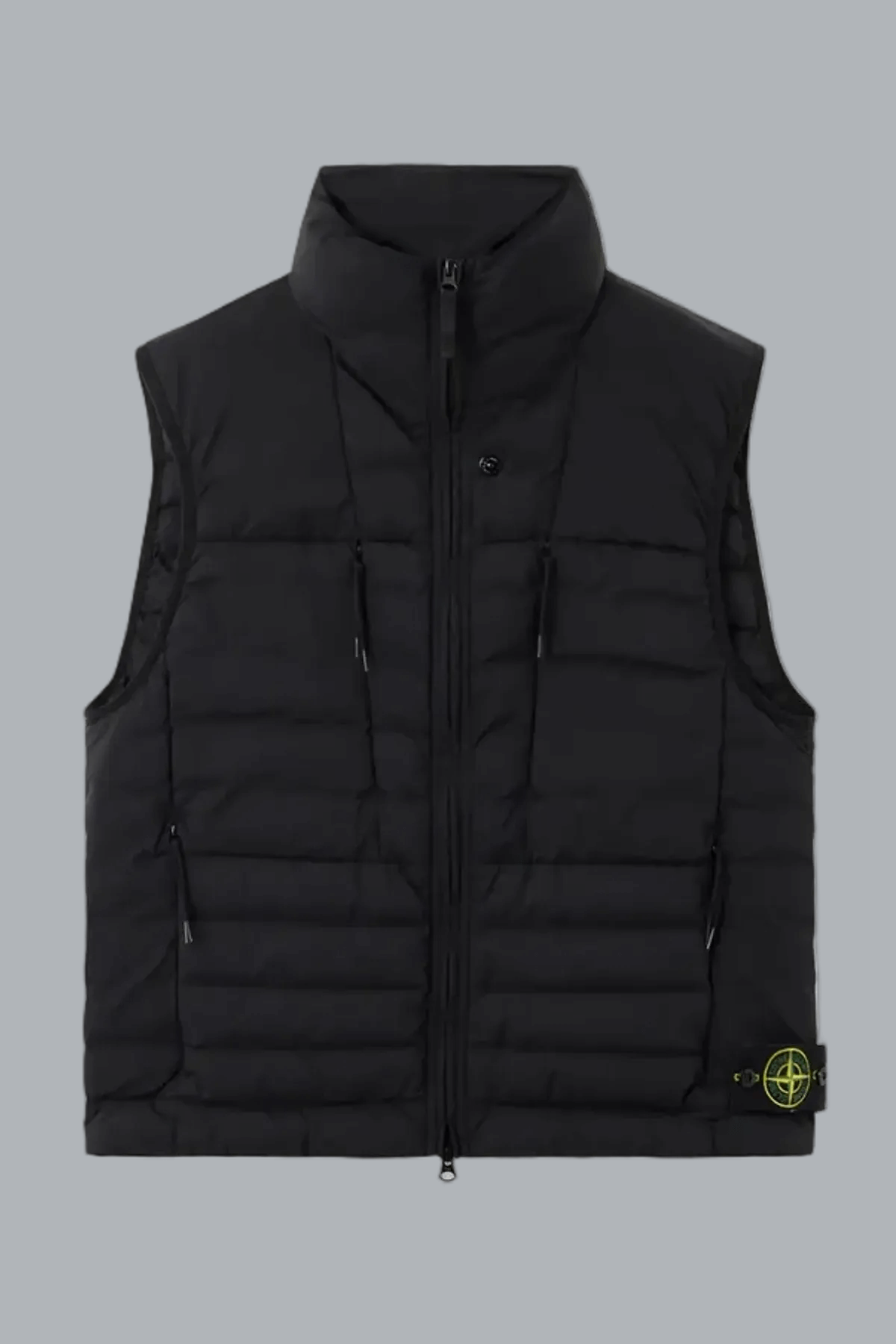 SEAMLESS TUNNEL NYLON DOWN-TC VEST BLACK